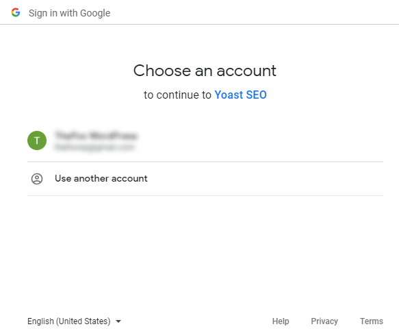 log in with google account