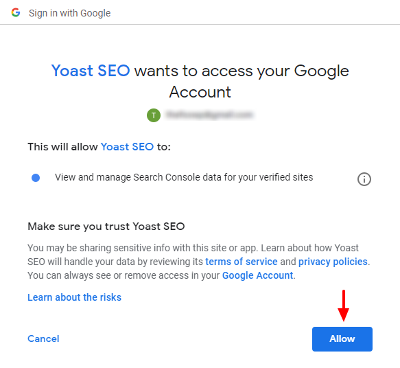 allow yoast seo access